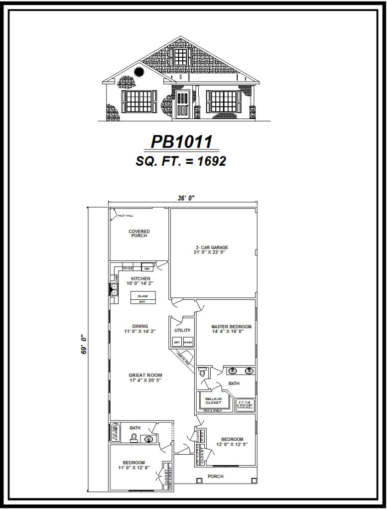 picture of house plan #PB1011