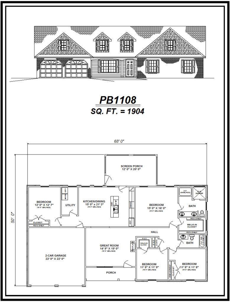 picture of house plan #PB1108