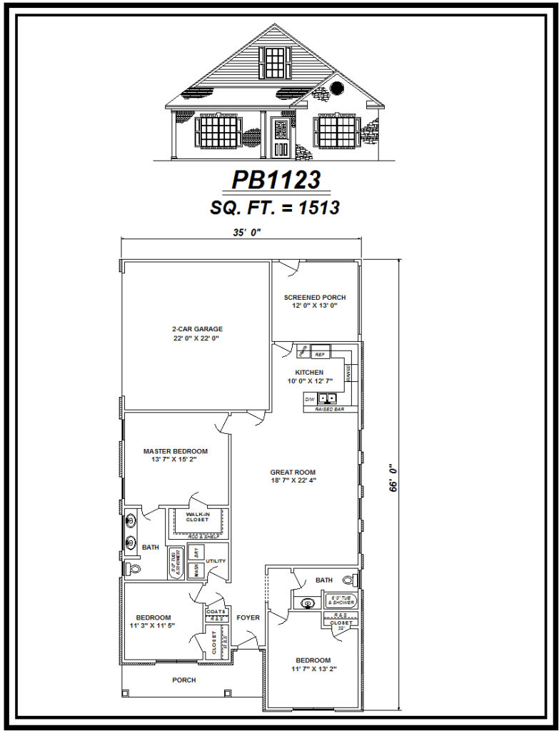 picture of house plan #PB1123