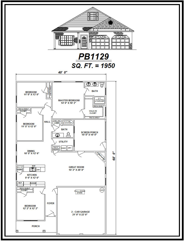 picture of house plan #PB1129