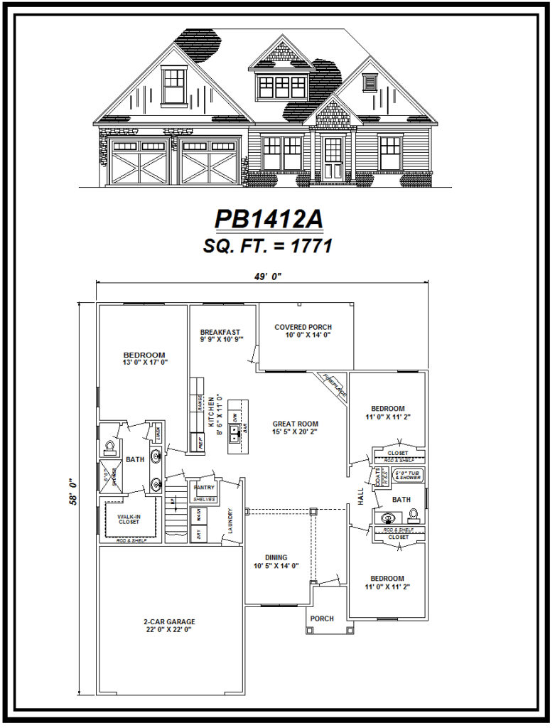 picture of house plan #PB1412A