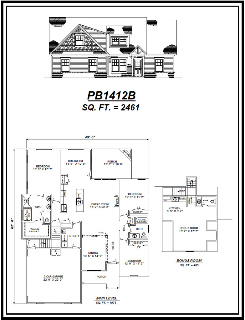 picture of house plan #PB1412B