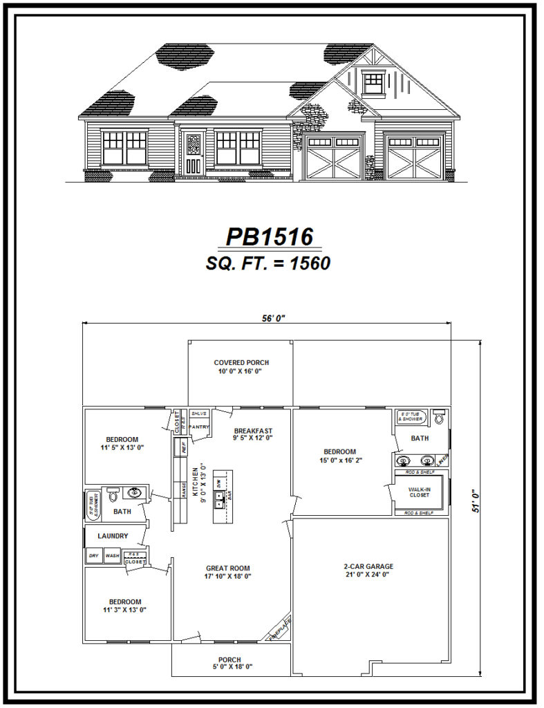 picture of house plan #PB1516