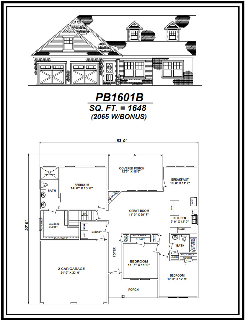 picture of house plan #PB1601B