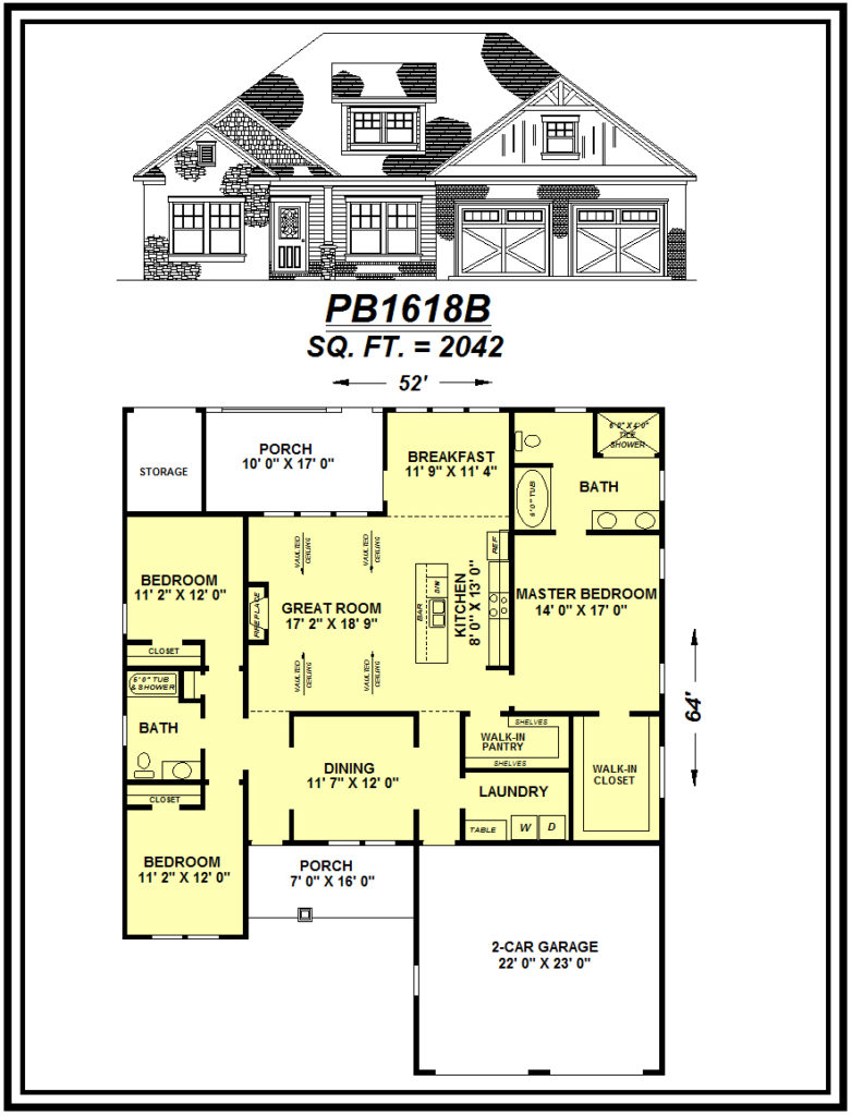 picture of house plan #PB1618B