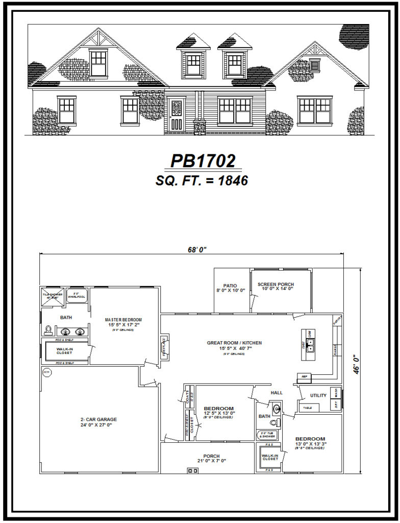 picture of house plan #PB1702