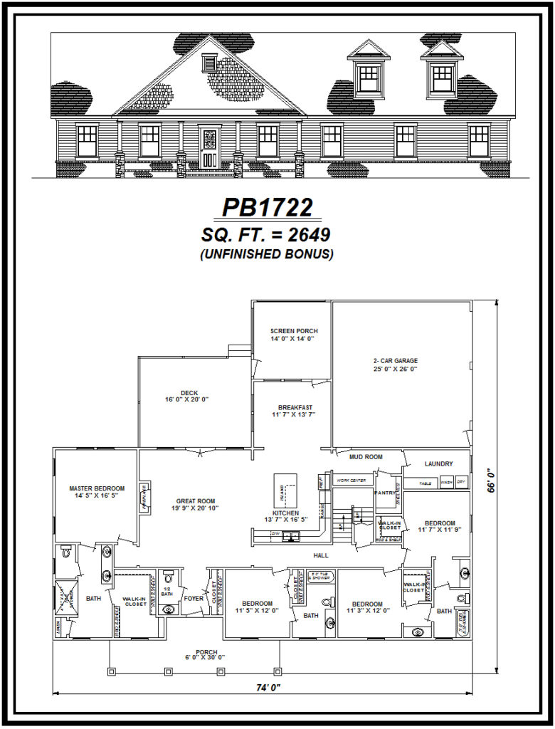 picture of house plan #PB1722
