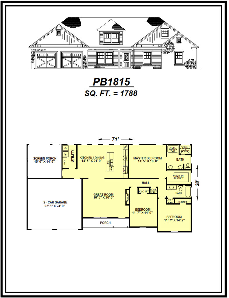 picture of house plan #PB1815