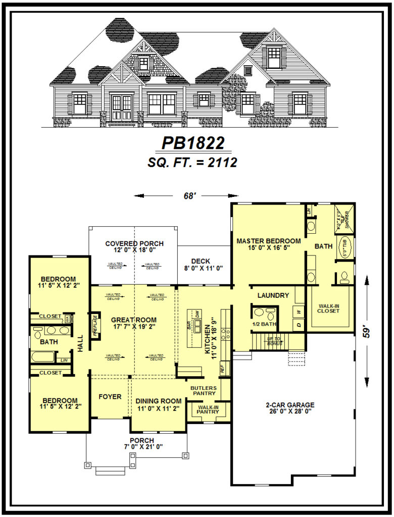 picture of house plan #PB1822