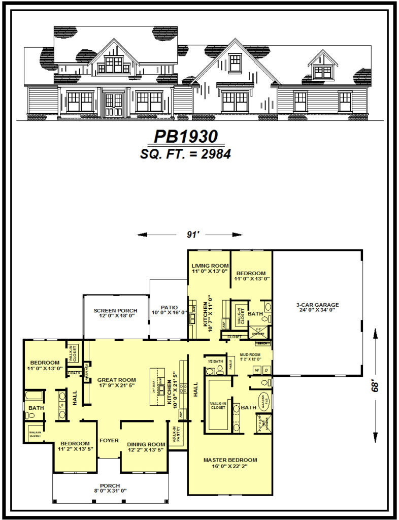 picture of house plan #PB1930