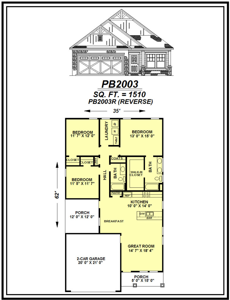 picture of house plan #PB2003