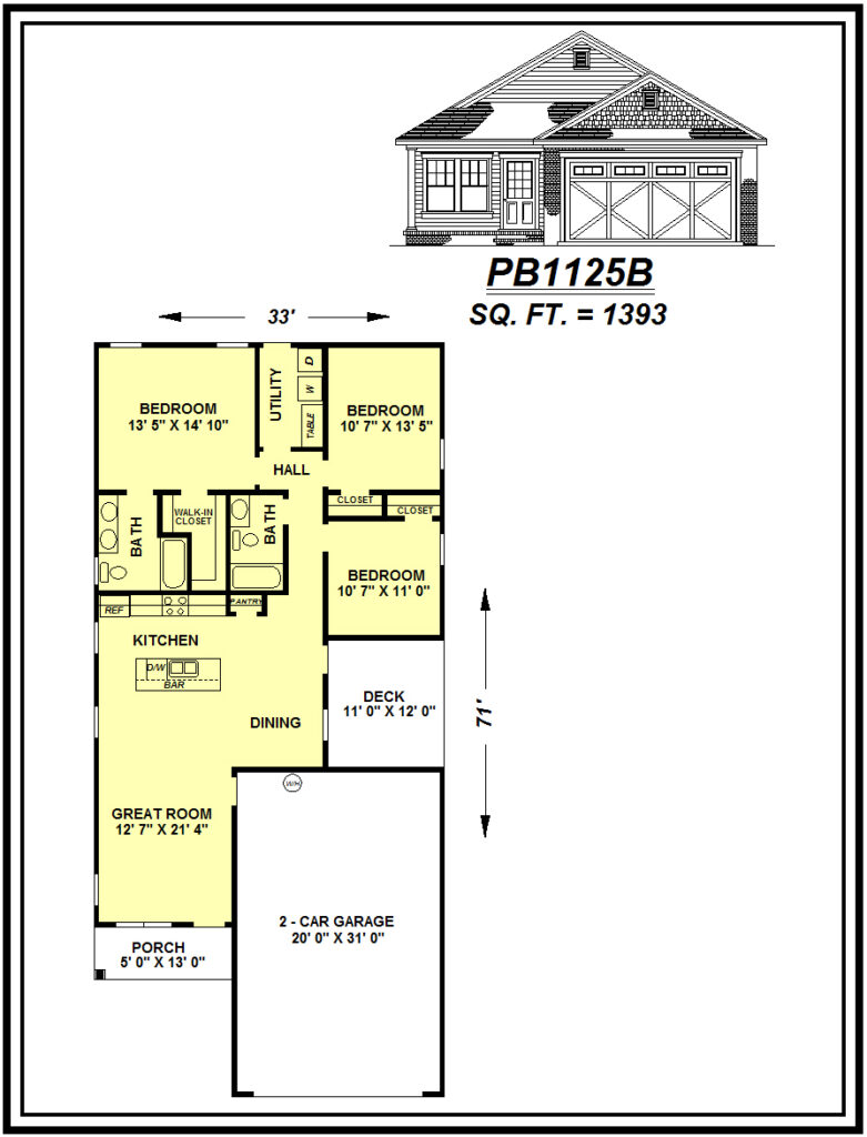 picture of house plan #PB1125B