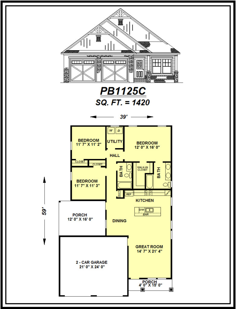 picture of house plan #PB1125C