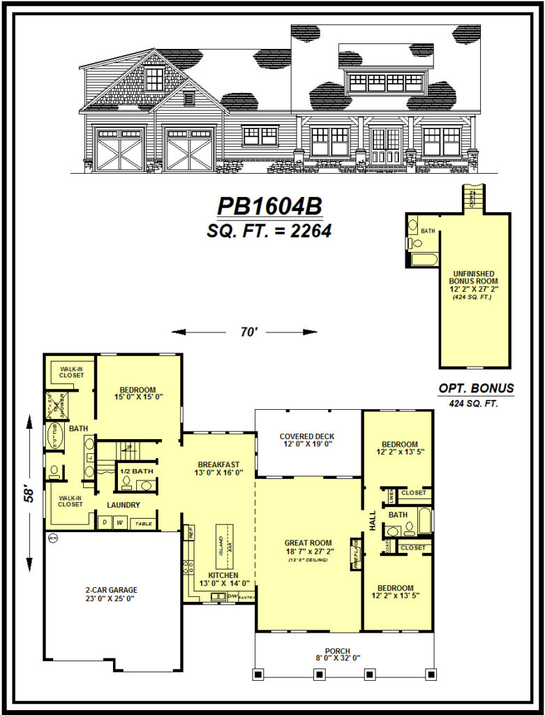 picture of house plan #PB1604B