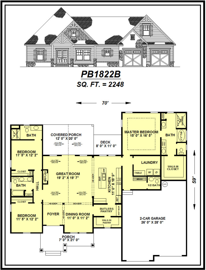 picture of house plan #PB1822B